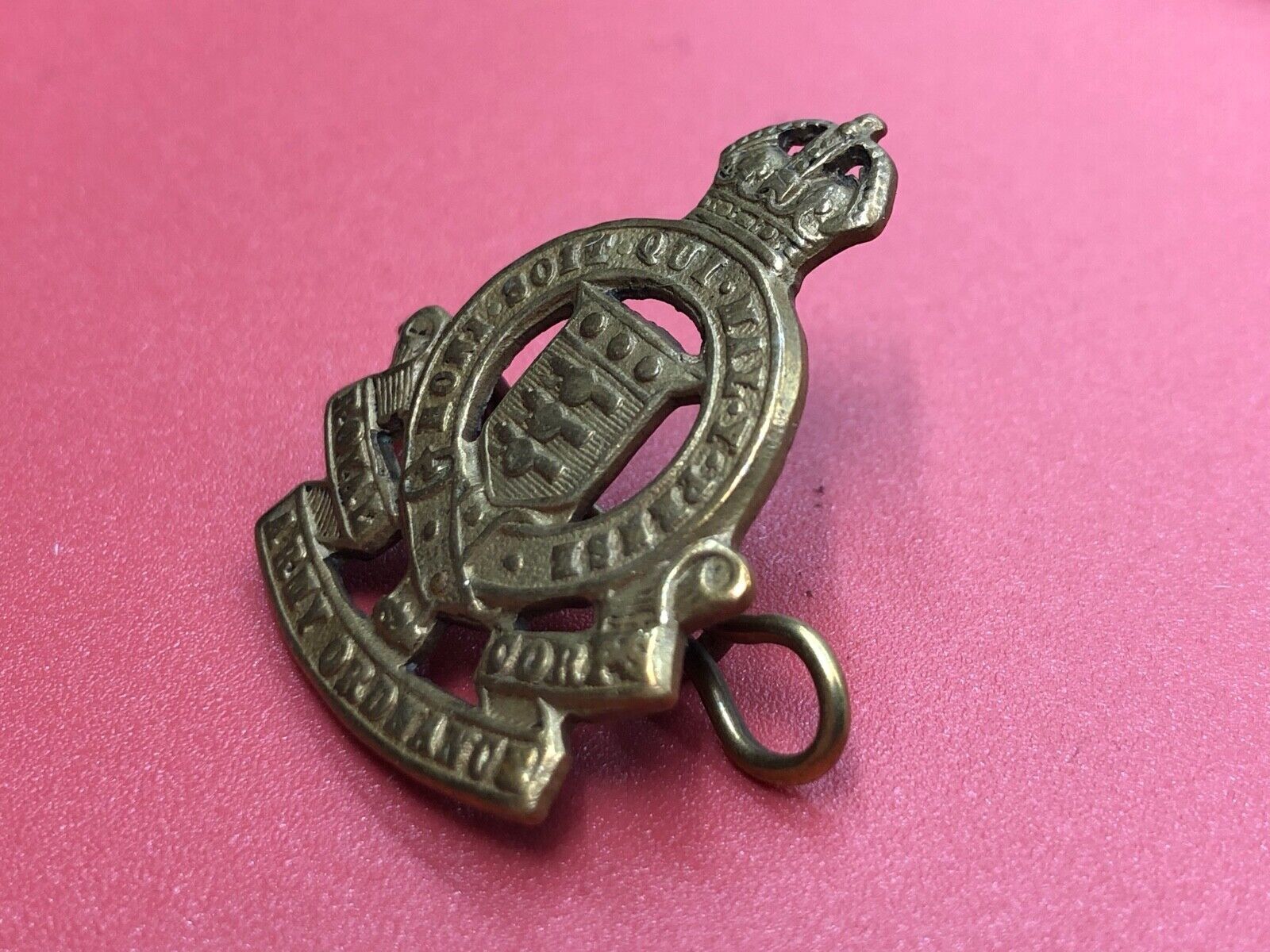 Original WW2 British Army Cap Badge - RAOC Royal Army Ordinance Corps - The Militaria Shop