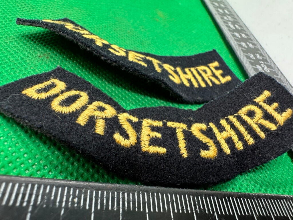 Original WW2 British Home Front Civil Defence Dorsetshire Shoulder Titles - The Militaria Shop
