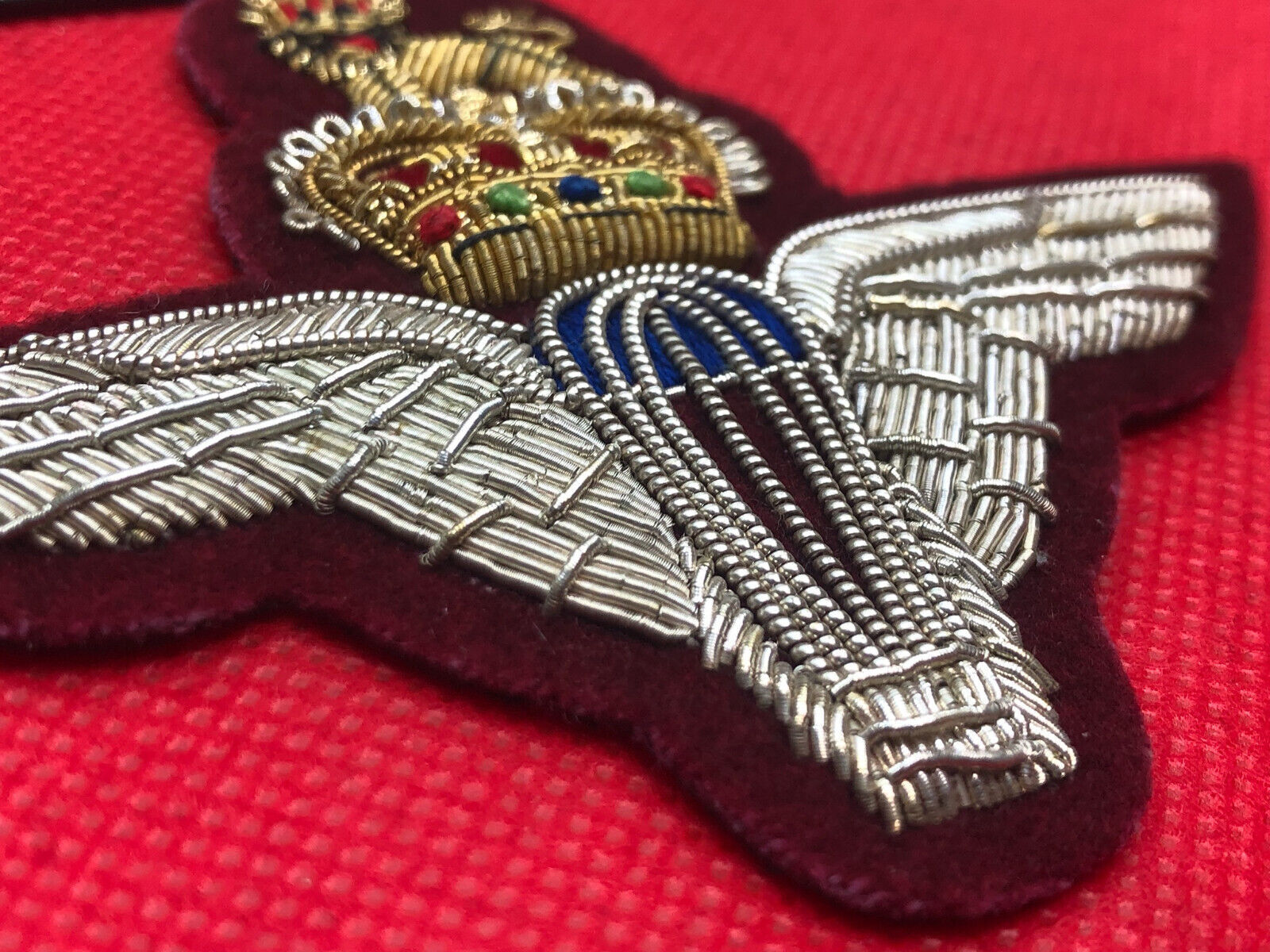 British Army Bullion Embroidered Blazer Badge - Parachute Regiment - The Militaria Shop