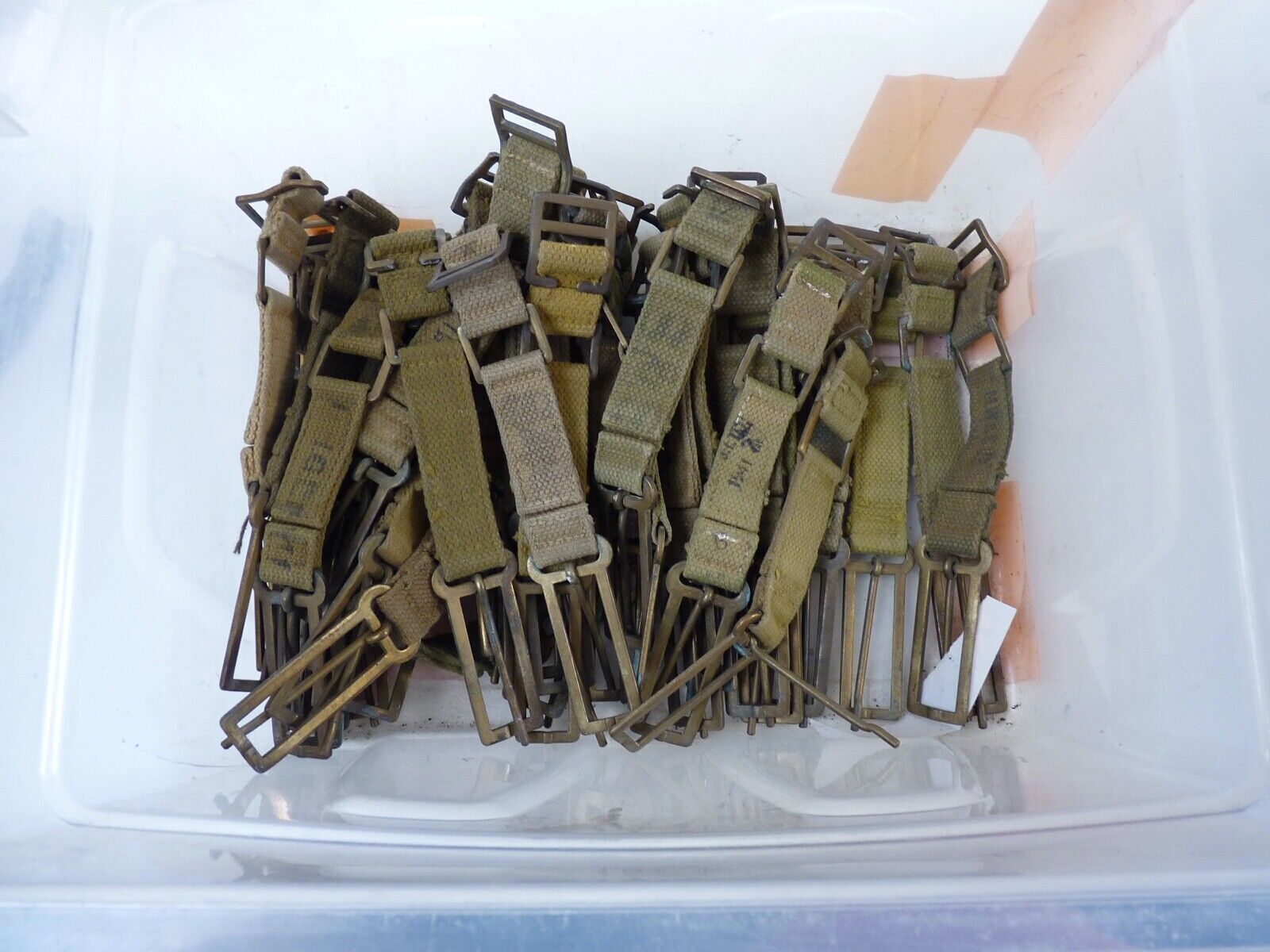 Genuine WW2 British Army 37 Pattern Webbing Brace Adaptors - Your choice of pair - The Militaria Shop