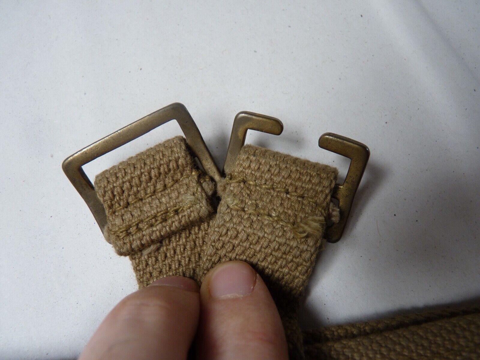 Original WW2 British Army Soldiers Water Bottle Carrier Harness - Dated 1943 - The Militaria Shop