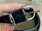 Aker Black Leather Pistol Police Belt - Varied Sizes - Hidden Coin Compartment - The Militaria Shop