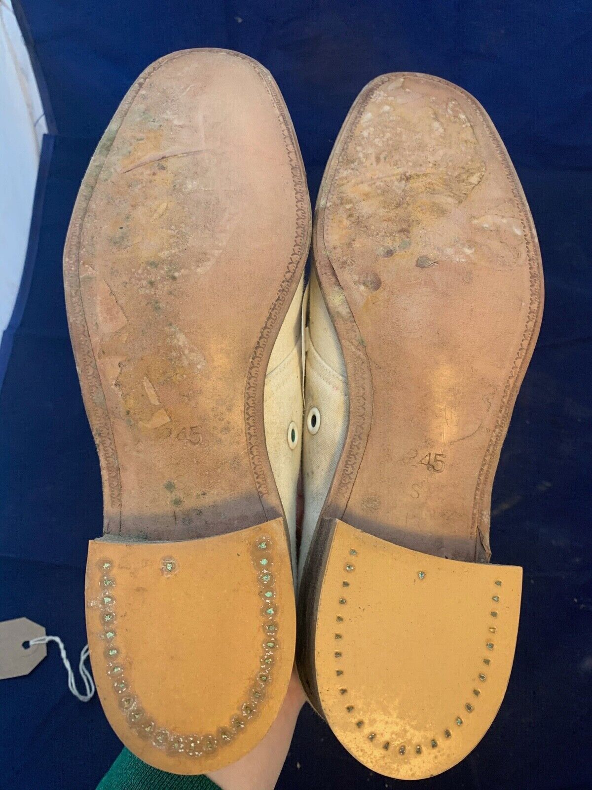 Original WW2 British Army Women's White Summer Shoes - ATS WAAF - Size 245s - The Militaria Shop
