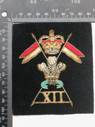 British Army Bullion Embroidered Blazer Badge - 12th Lancers - The Militaria Shop