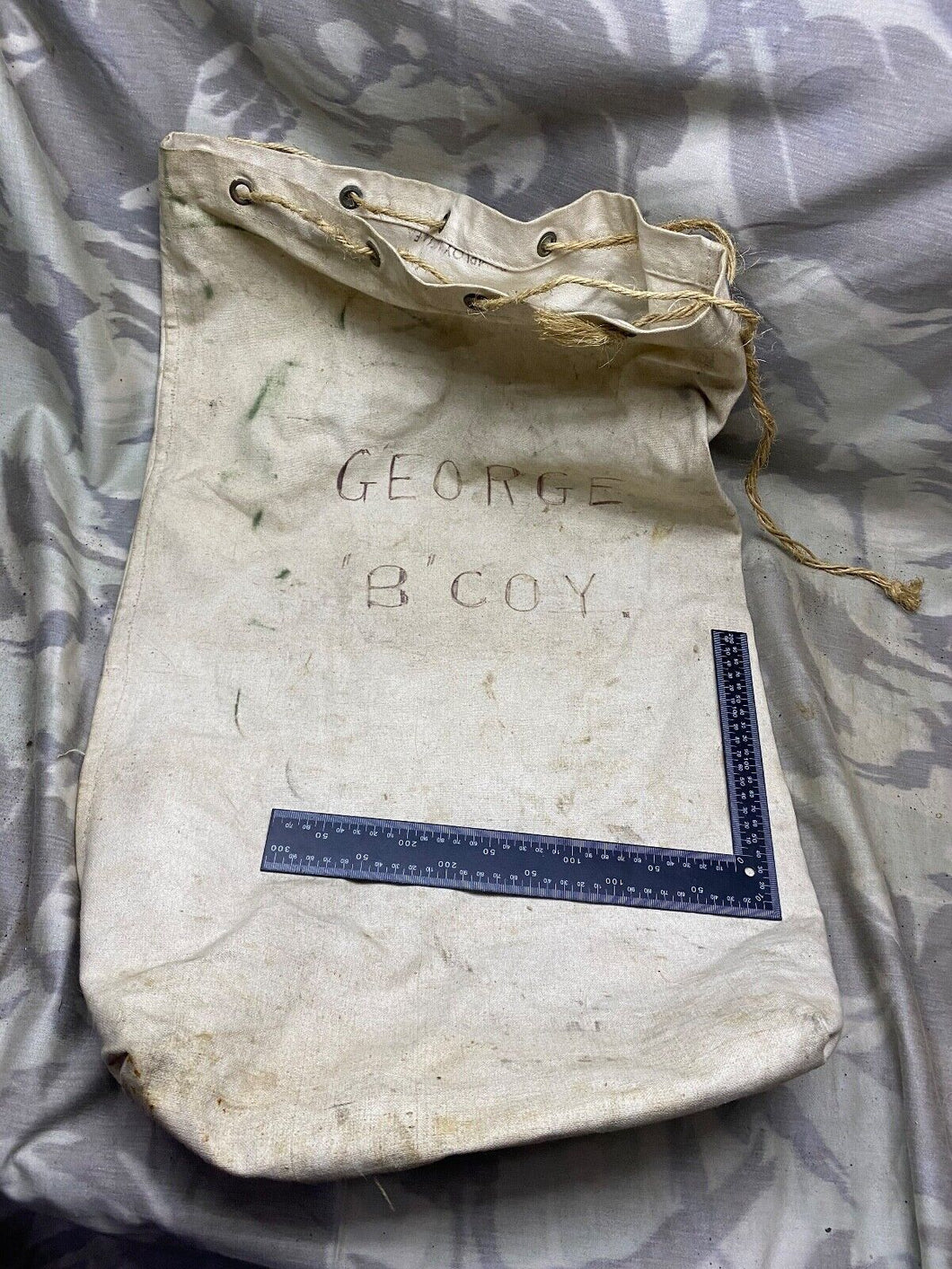 British Army Korea War Era 1954 Dated Soldier's Kit Bag. - The Militaria Shop