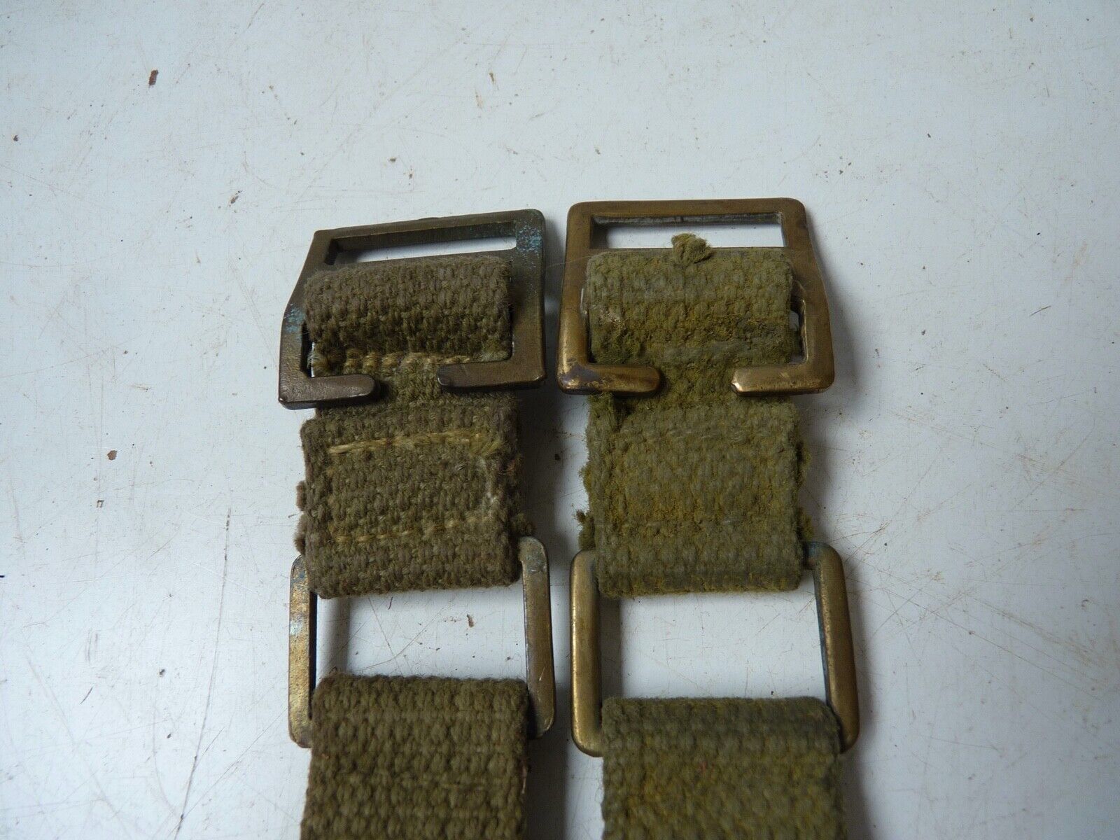 Original WW2 British Army 37 Pattern Webbing Brace Adaptor Pair - The Militaria Shop
