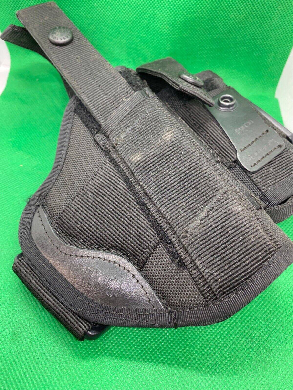 Black Fabric Tactical Belt Mounted Pistol Holster - Cordura - Ideal for Airsoft - The Militaria Shop