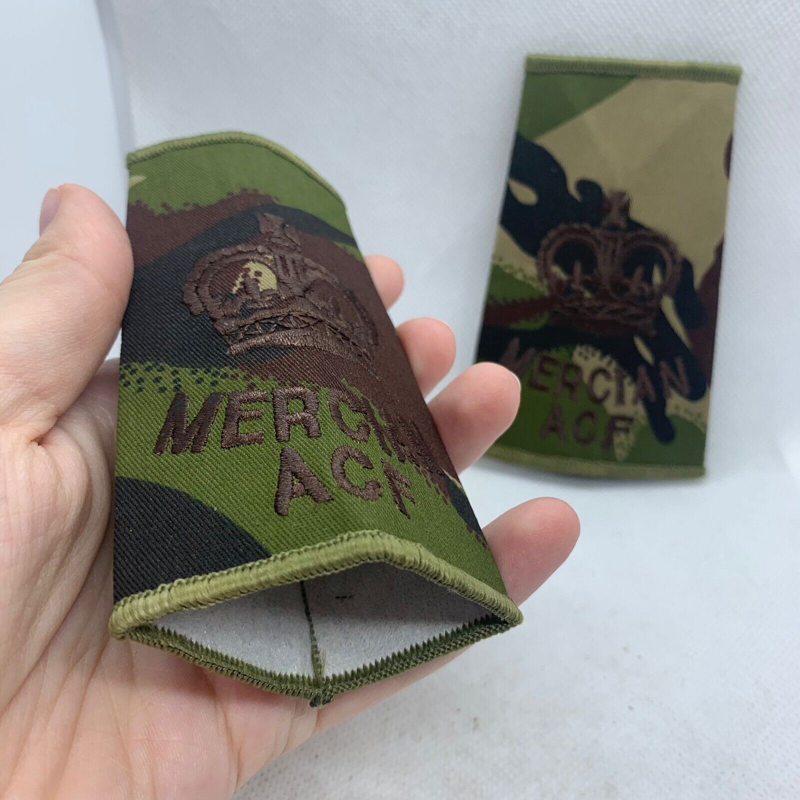 Mercian ACF DPM Rank Slides / Epaulette Pair Genuine British Army - NEW - The Militaria Shop