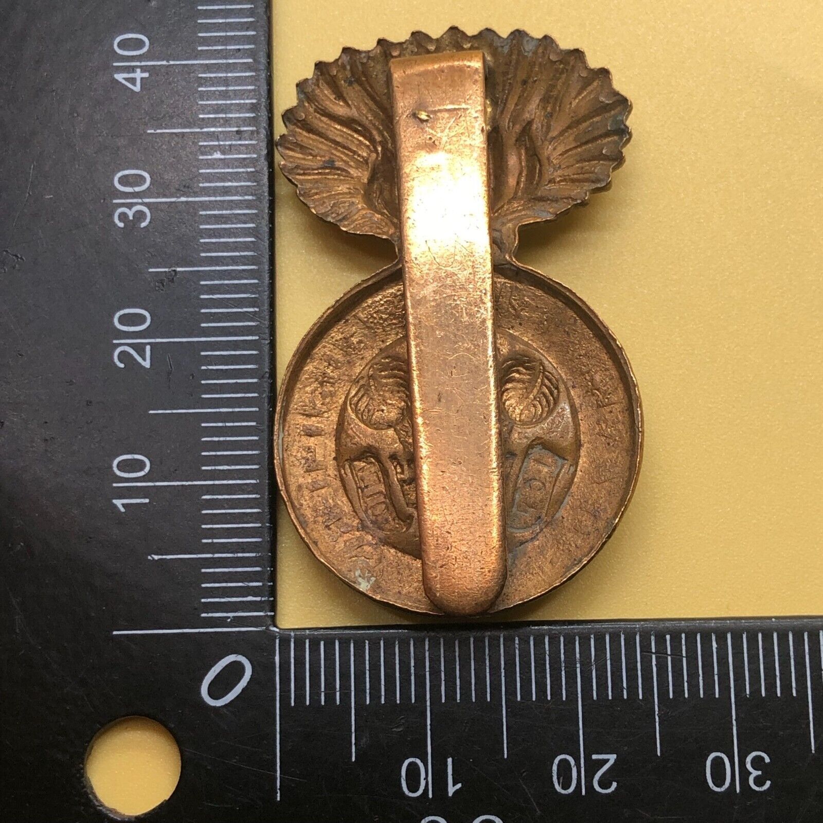 Original WW2 British Army Cap Badge - Royal Welch Fusiliers Regiment RWF - The Militaria Shop
