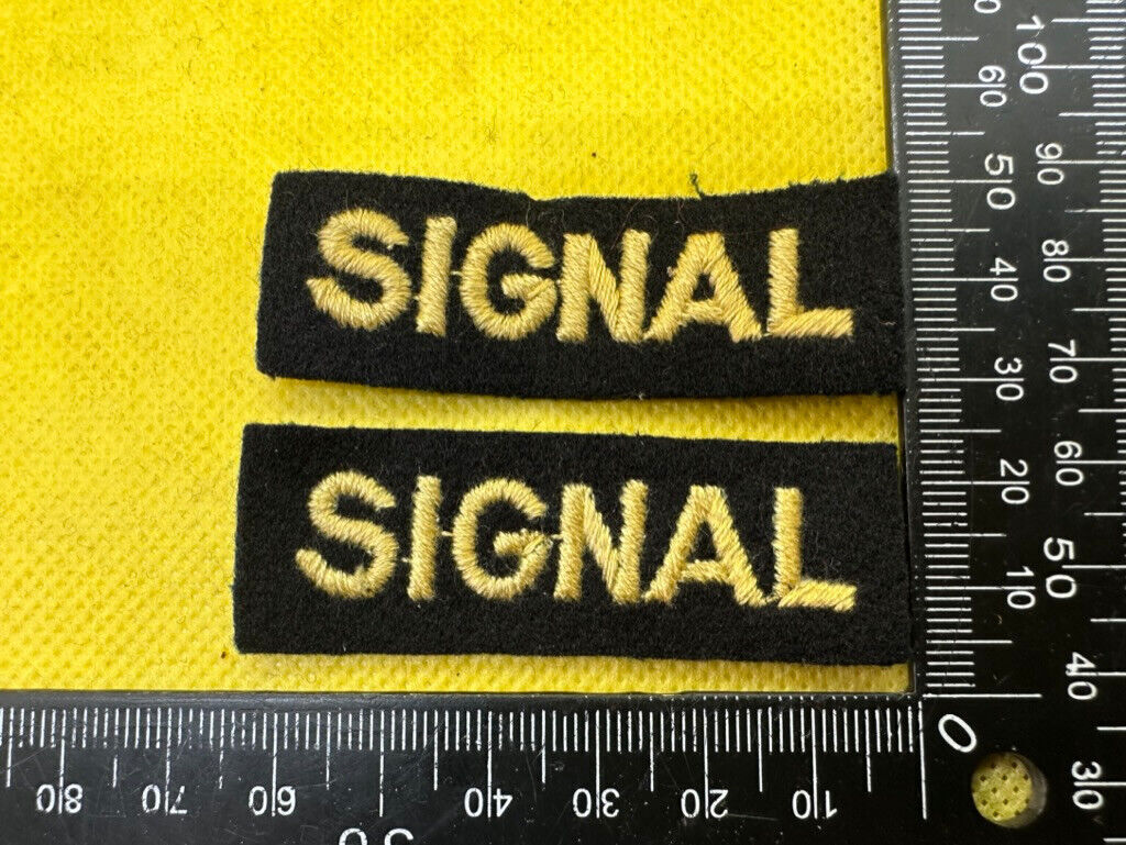 Original WW2 British Home Front Civil Defence Signal Shoulder Titles - The Militaria Shop
