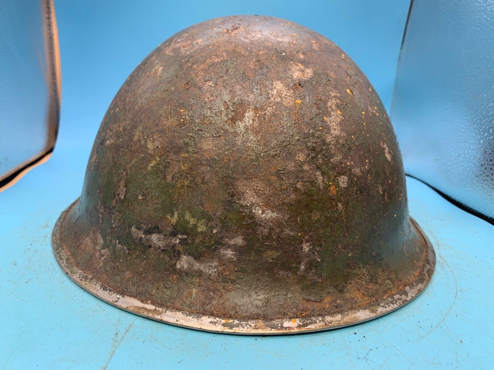 WW2 Mk3 High Rivet Turtle - British / Canadian Army Helmet - Good Original - The Militaria Shop