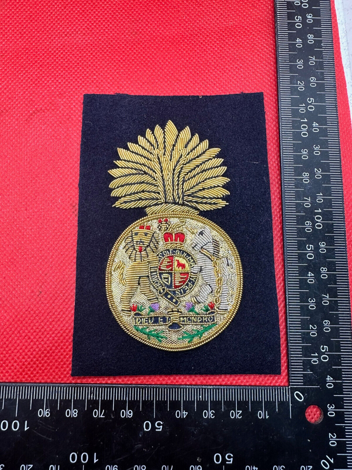 British Army Bullion Embroidered Blazer Badge - Royal Scots Fusiliers Regiment - The Militaria Shop