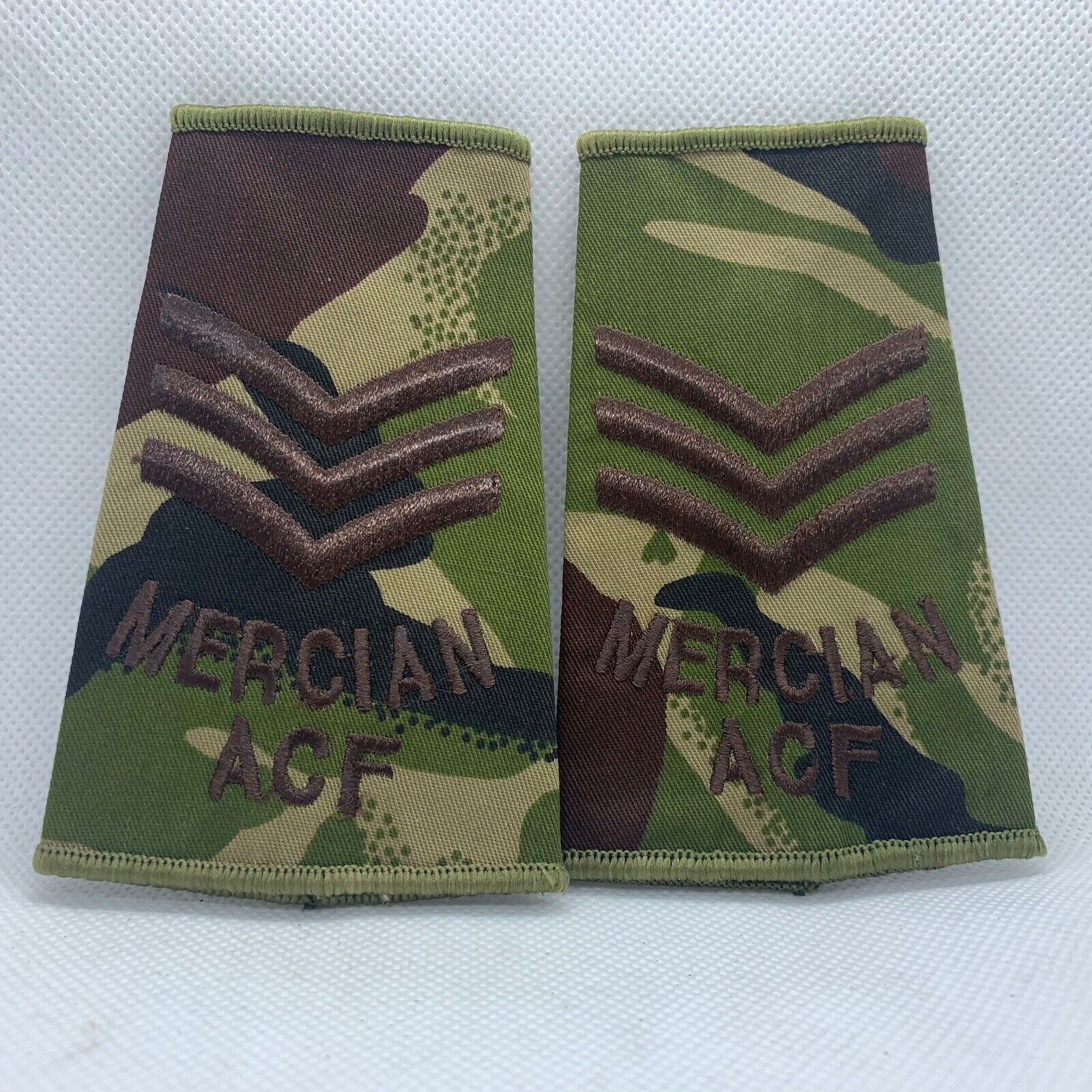 Mercian ACF DPM Rank Slides / Epaulette Pair Genuine British Army - NEW - The Militaria Shop