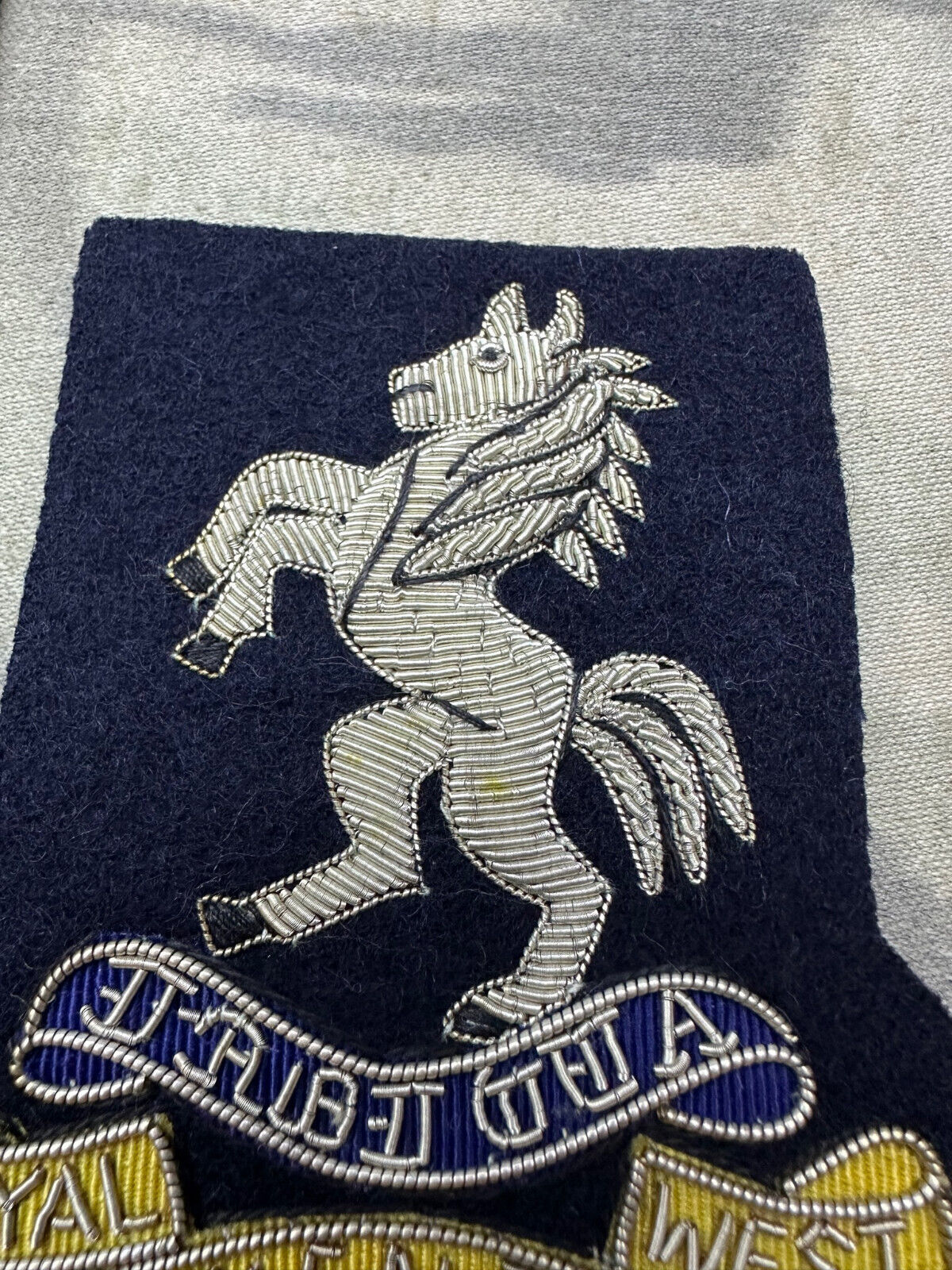 British Army Bullion Embroidered Blazer Badge - Royal West Kent Regiment - The Militaria Shop