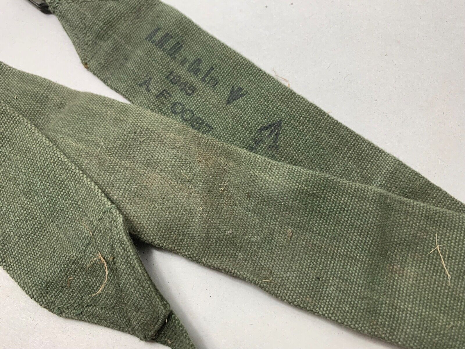 Original WW2 British Army 44 Pattern Equipment Strap - 1945 Dated - The Militaria Shop