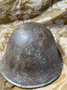 WW2 Mk3 High Rivet Turtle - British / Canadian Army Helmet - Good Original - The Militaria Shop