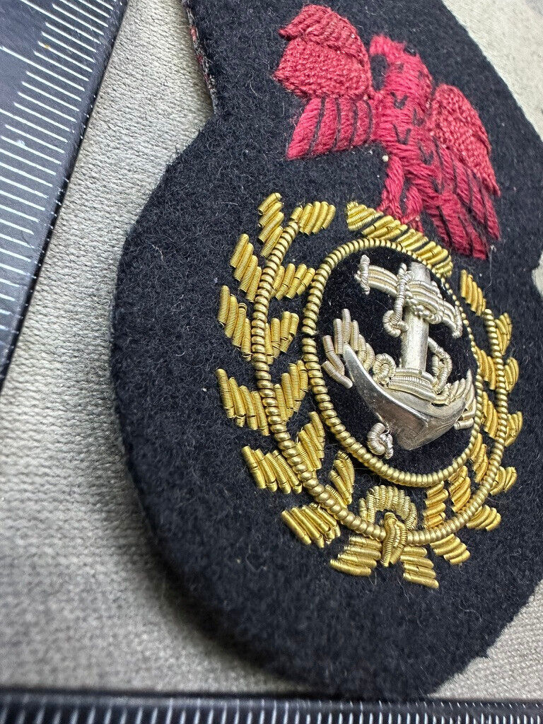 Nigerian Navy Chief Petty Officers Bullion Embroidered Cap Badge - The Militaria Shop