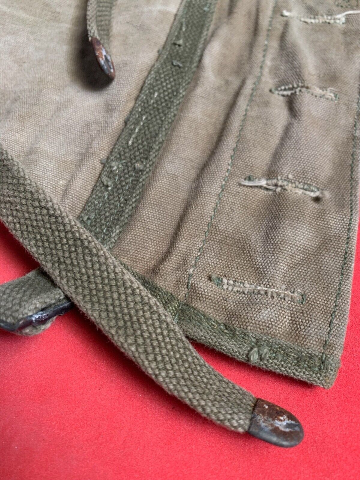 Original WW2 US Army M1928 Haversack Pack Tail - 1944 Dated - The Militaria Shop