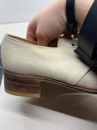 Original WW2 British Army Women's White Summer Shoes - ATS WAAF - Size 240 - The Militaria Shop