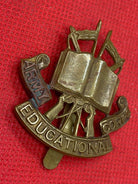 Original British Army - ARMY EDUCATION CORPS Cap Badge - The Militaria Shop