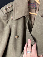 Original WW2 British Army Officers Captains Greatcoat - Savile Row Tailor - The Militaria Shop