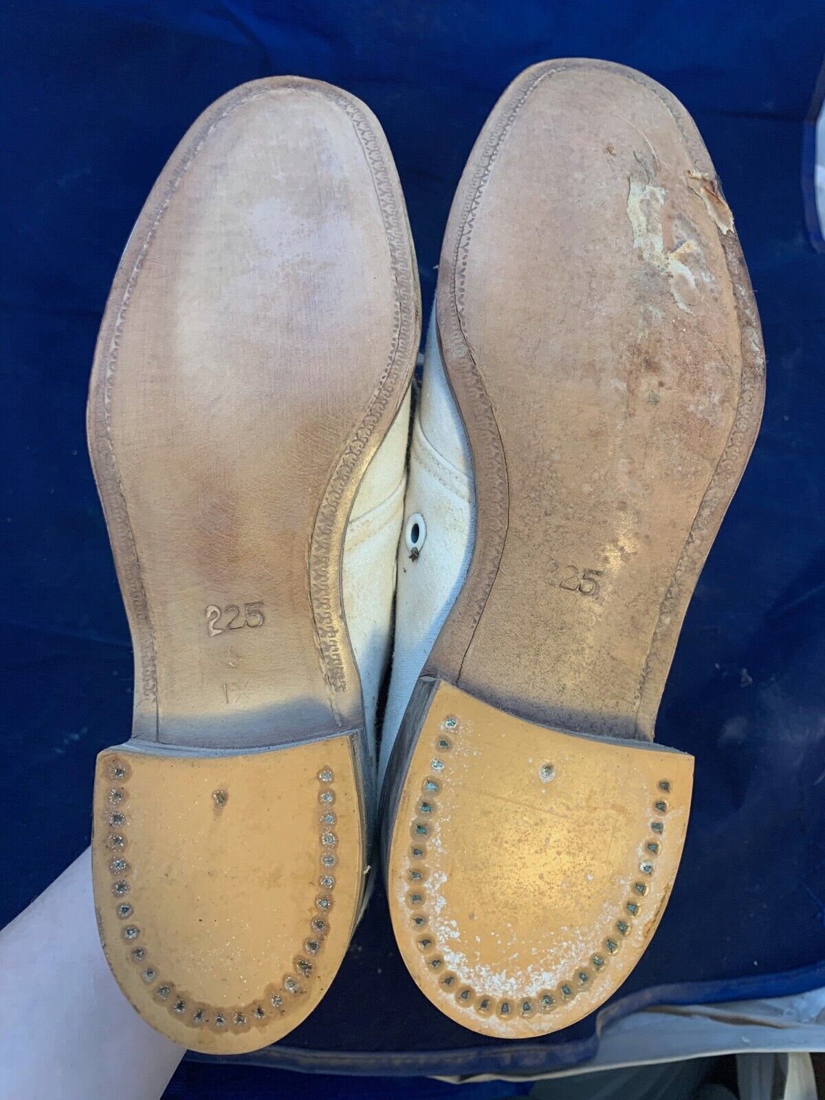 Original WW2 British Army Women's White Summer Shoes - ATS WAAF - Size 225s - The Militaria Shop