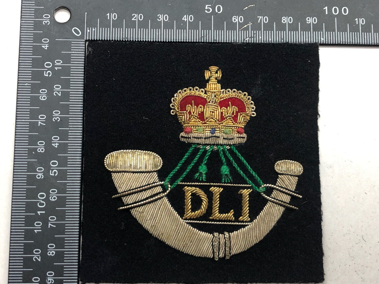 British Army Bullion Embroidered Blazer Badge - Durham Light Infantry - The Militaria Shop