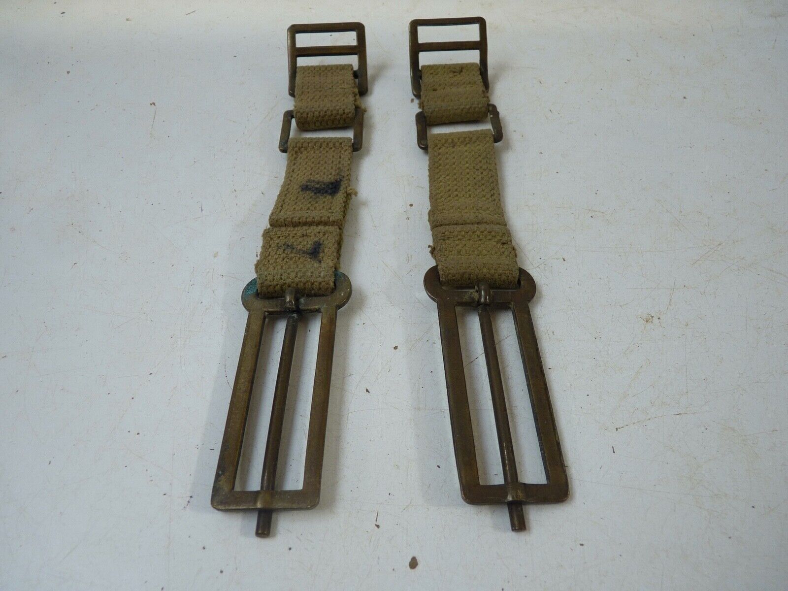 Genuine WW2 British Army 37 Pattern Webbing Brace Adaptors - Your choice of pair - The Militaria Shop