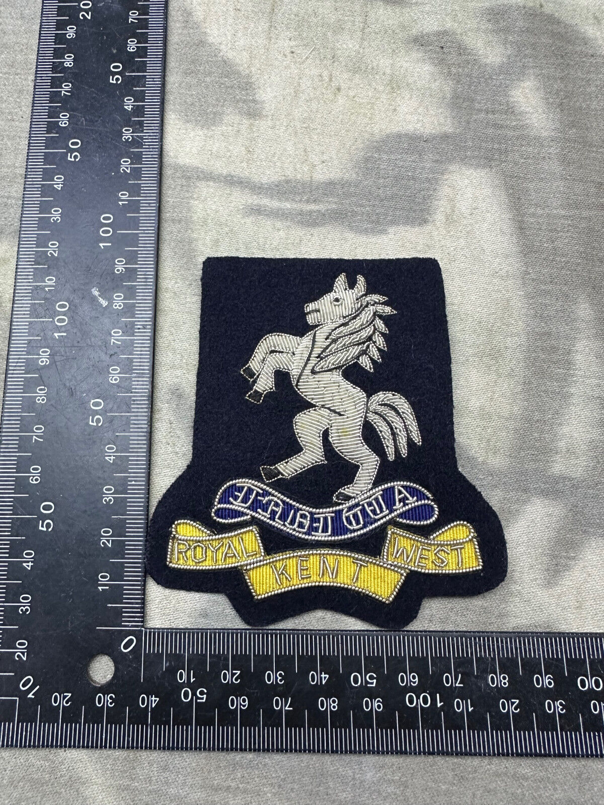 British Army Bullion Embroidered Blazer Badge - Royal West Kent Regiment - The Militaria Shop