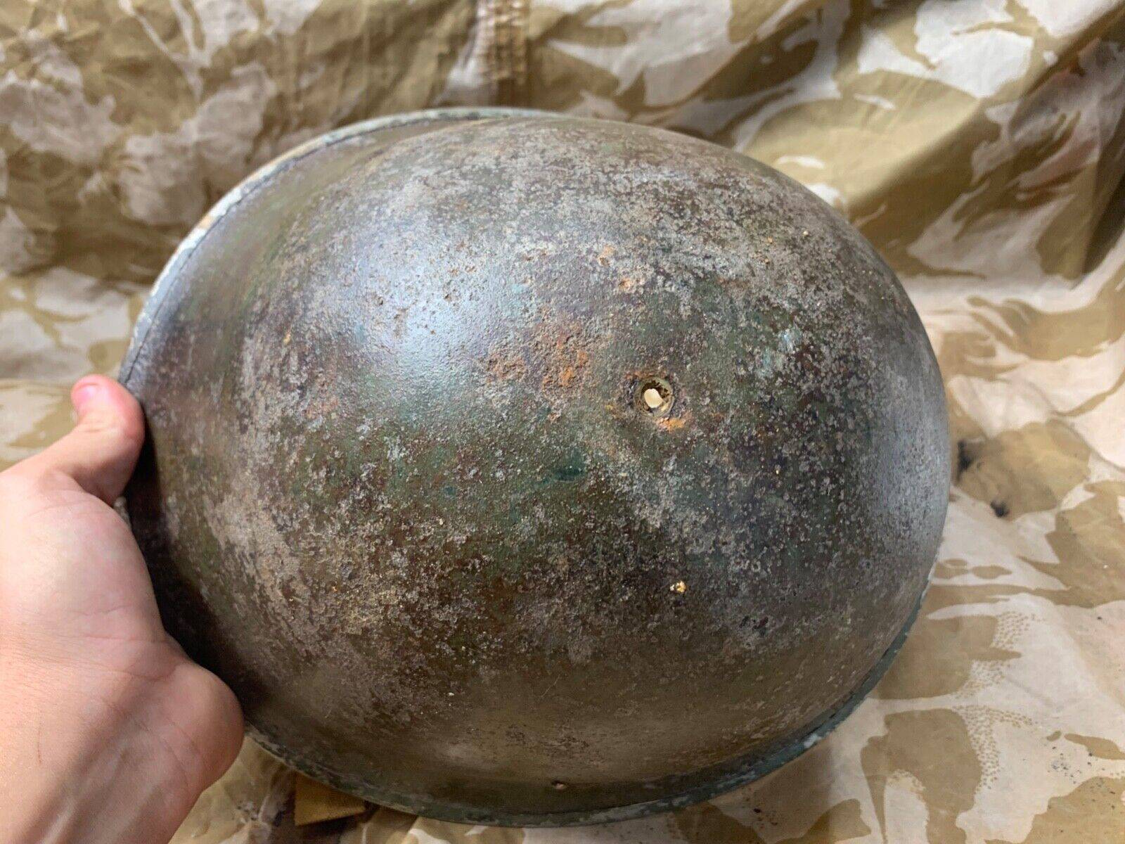 WW2 Mk3 High Rivet Turtle - British / Canadian Army Helmet - Nice Original - The Militaria Shop