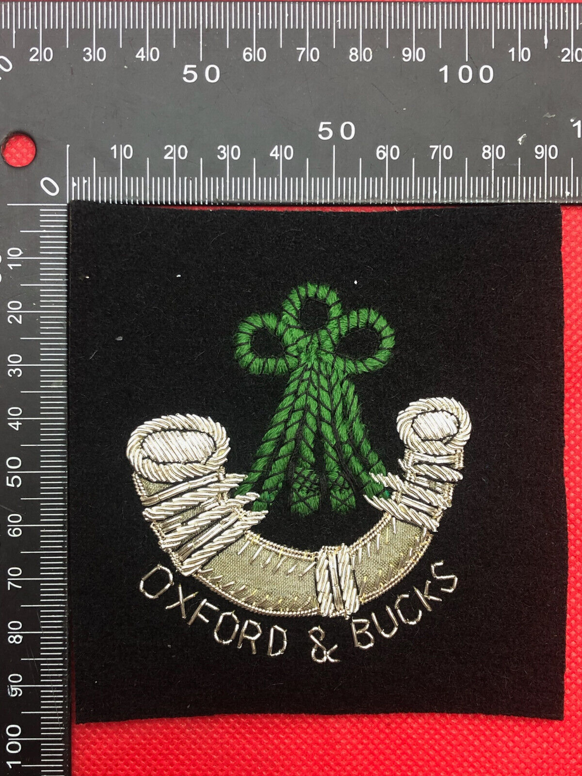 British Army Bullion Embroidered Blazer Badge - Oxs & Bucks - Oxford & B - The Militaria Shop