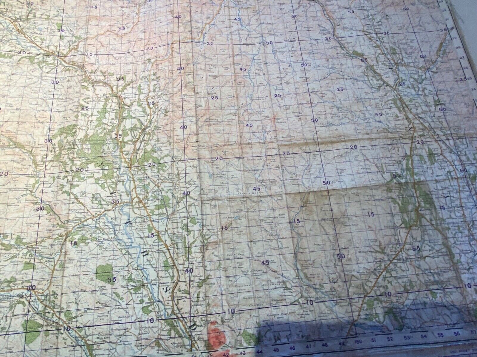 WW2 British Army 1933 MILITARY EDITION General Staff map NITHSDALE & MOFFAT. - The Militaria Shop