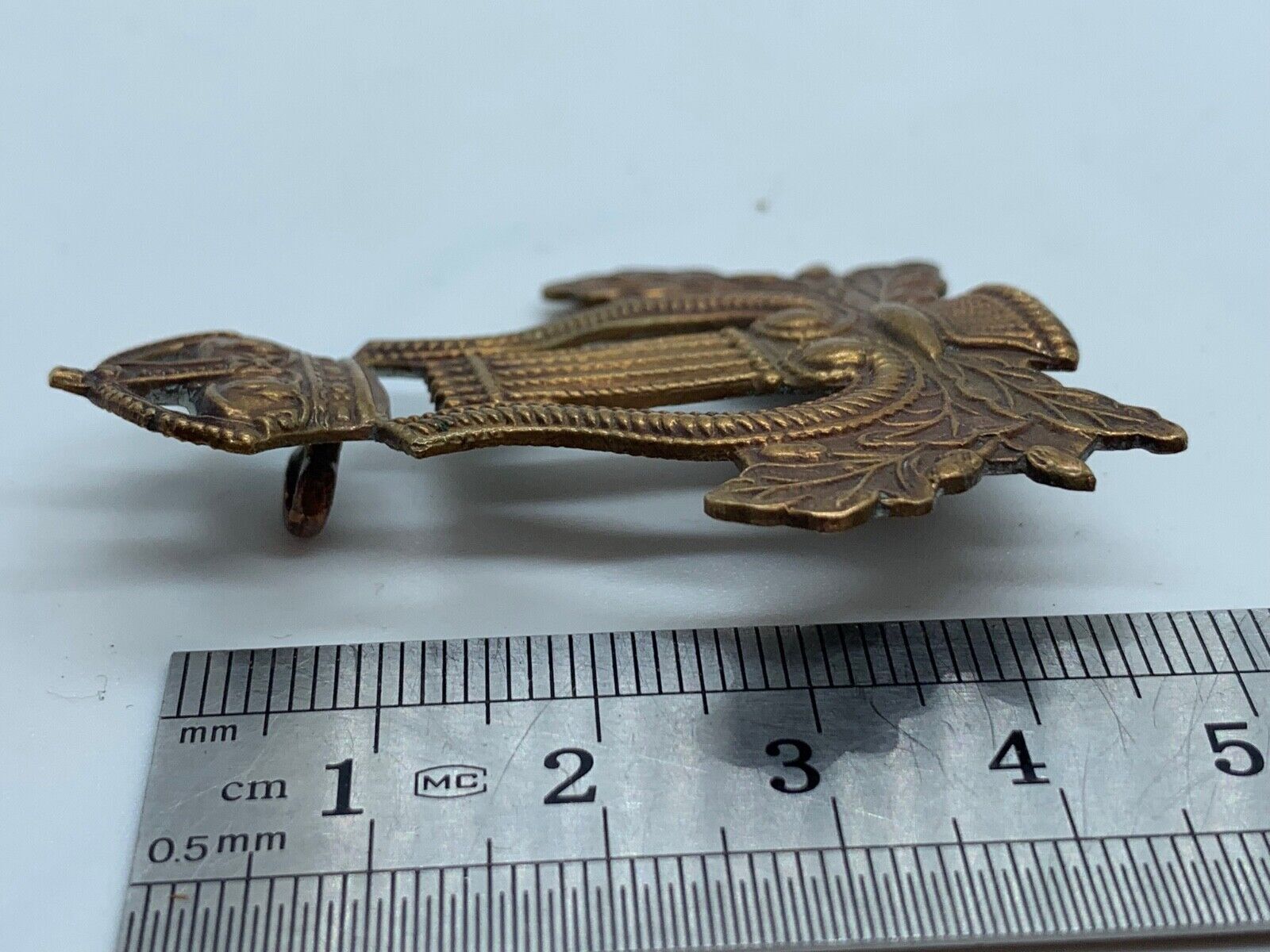 Original WW2 British Army Musicians Kings Crown Brass Cap Badge - The Militaria Shop