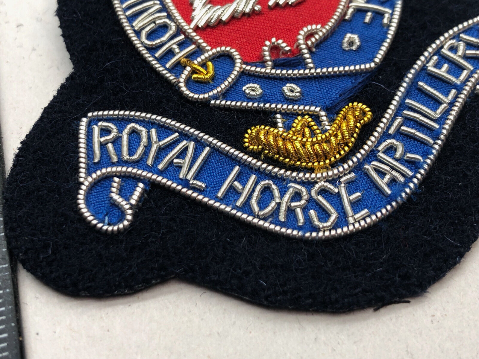 British Army Bullion Embroidered Blazer Badge - Royal Horse Artillery - The Militaria Shop