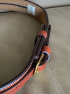 TWBC Brown Leather Pistol Police Belt - Varied Sizes - Hidden Coin Compartment - The Militaria Shop