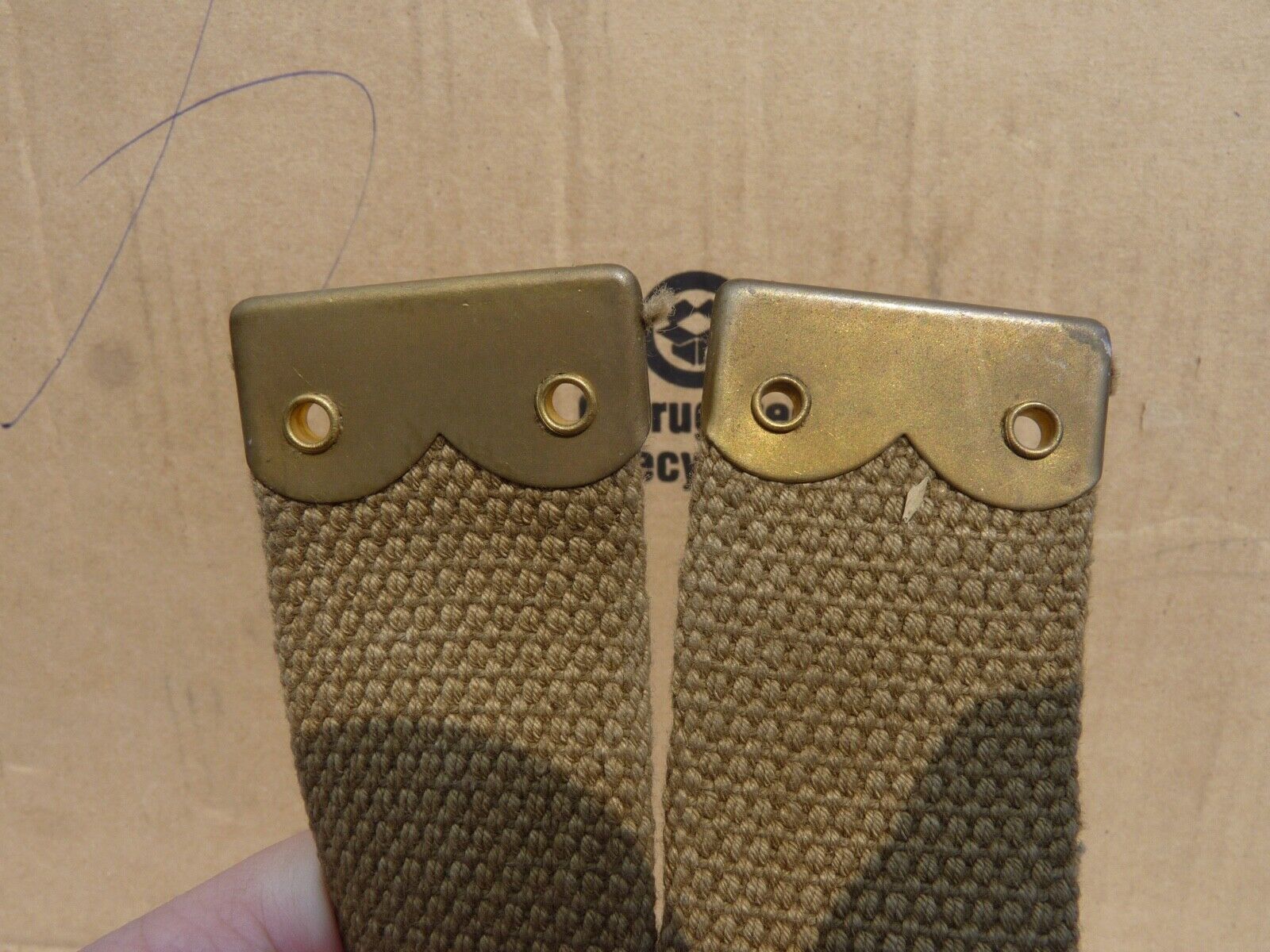 Original WW2 British Army 37 Pattern Yoke Utility Shoulder Strap -PM 1945 Dated - The Militaria Shop