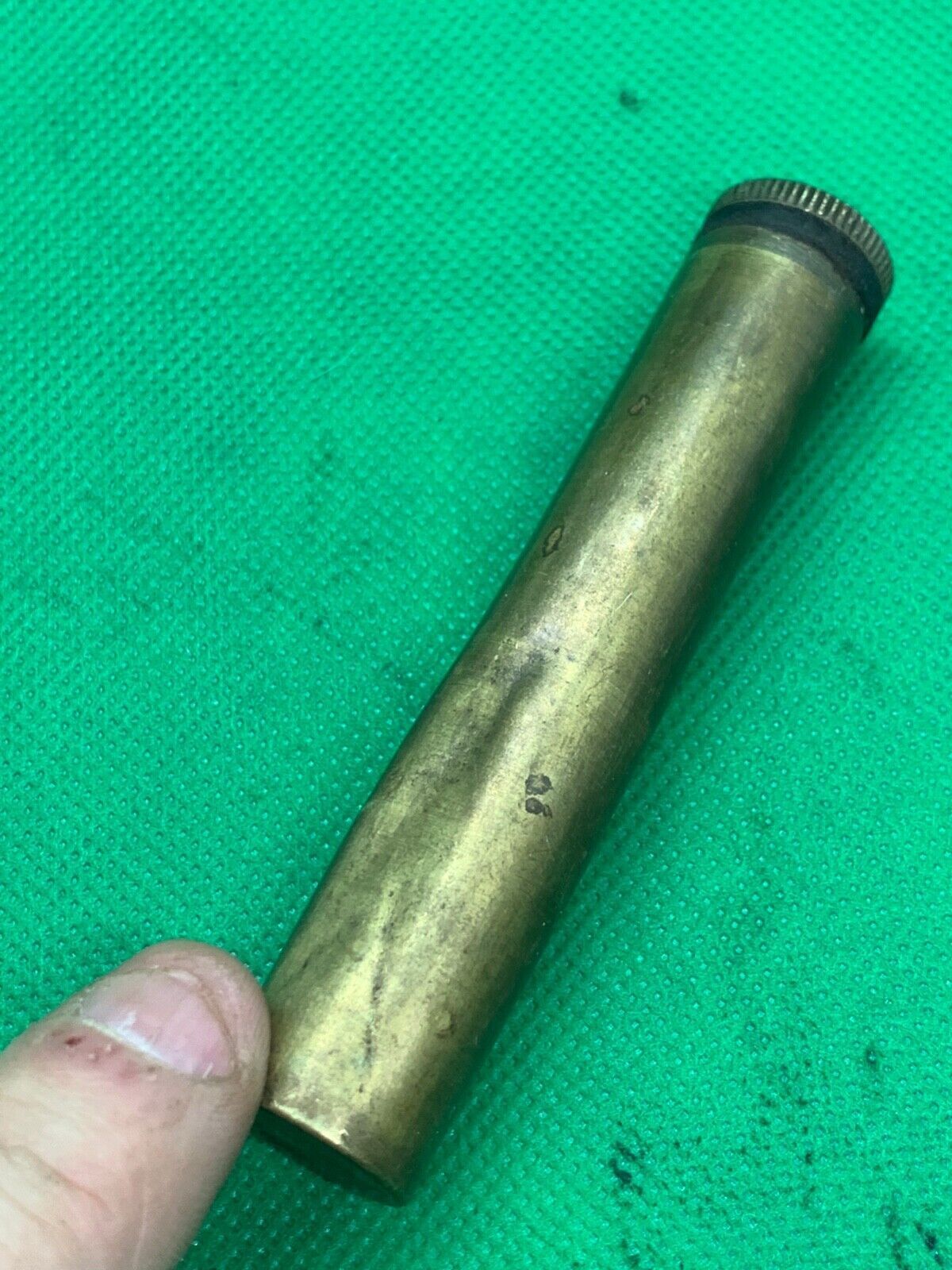 Original WW1 / WW2 British Army SMLE Lee Enfield Rifle Brass Oil Bottle - The Militaria Shop