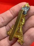 Original WW2 British Army Labour Corps Brass Kings Crown Cap Badge - The Militaria Shop
