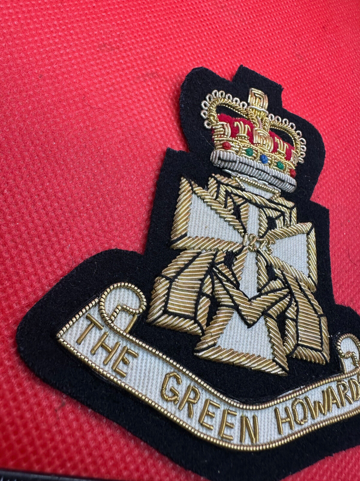 British Army Bullion Embroidered Blazer Badge - The Green Howards - The Militaria Shop