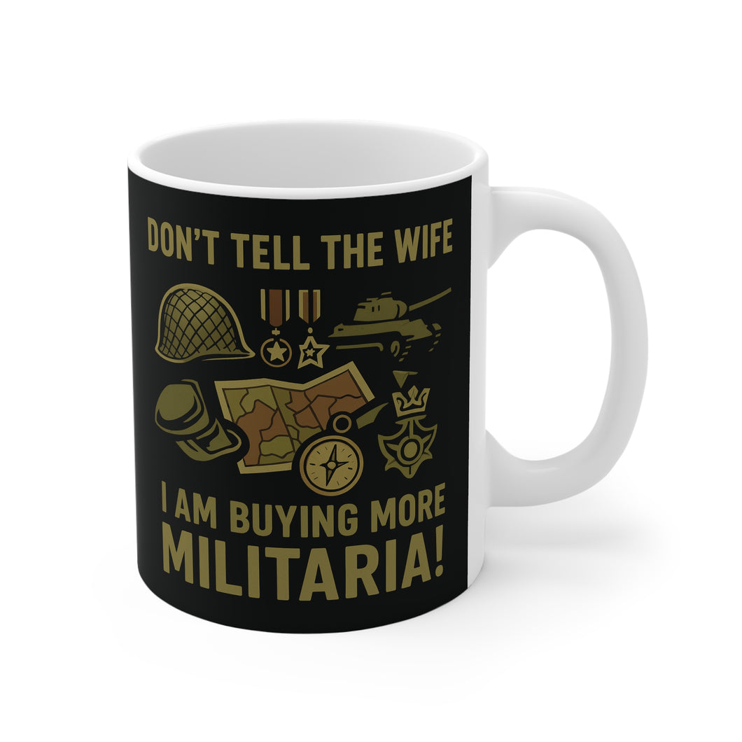 Militaria-Themed Coffee Mug for Collectors, Perfect Gift for Military Enthusiasts