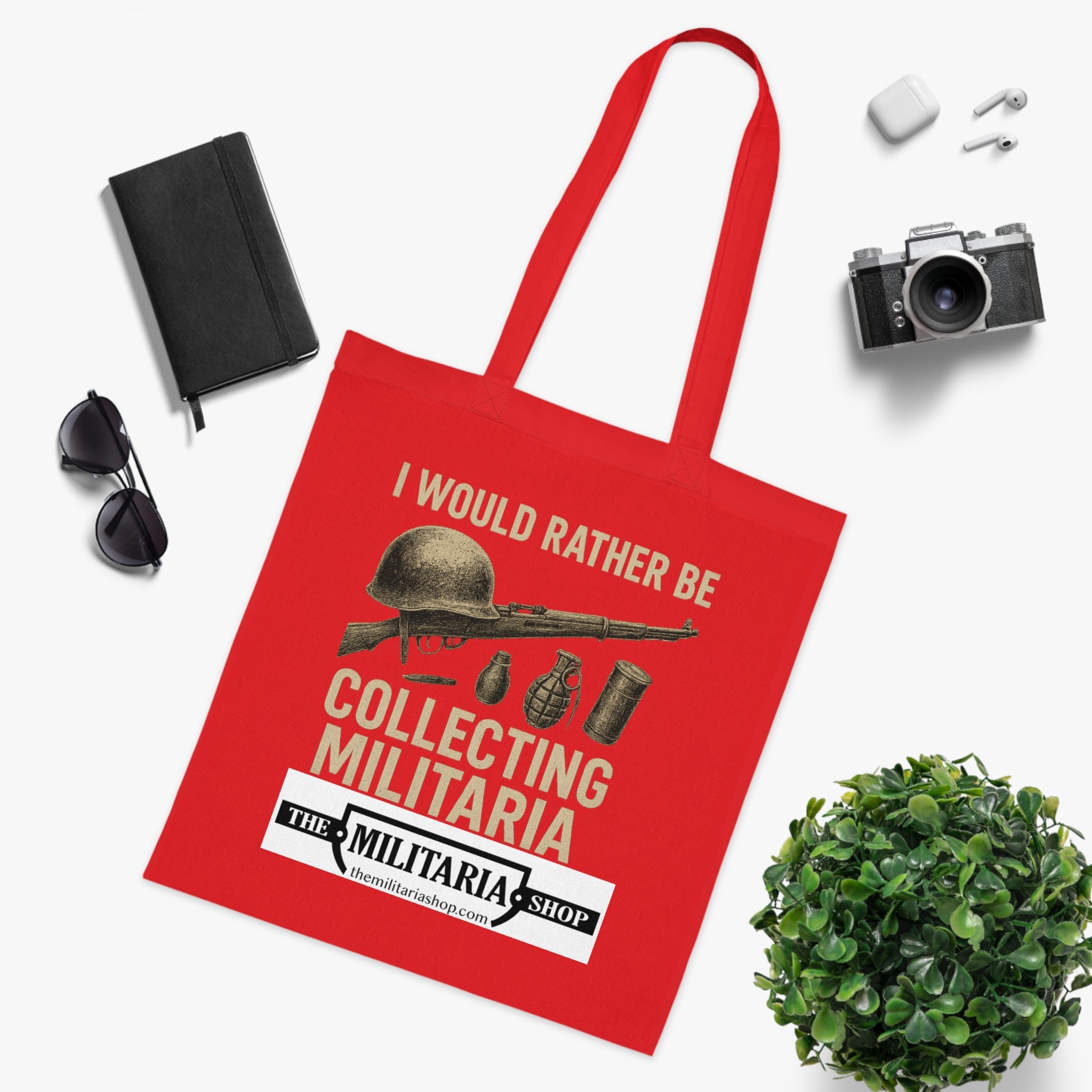 Militaria Collectors Cotton Tote, Eco-Friendly Shopping Bag, Gift for Collectors, Funny Tote for Events, Durable Everyday Use - The Militaria Shop