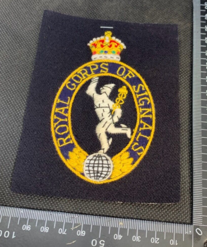 British Army Royal Corps of Signals Regiment Embroidered Blazer Badge - The Militaria Shop