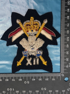 British Army Bullion Embroidered Blazer Badge - 12th Lancers - The Militaria Shop