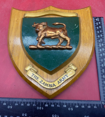 Interesting THE ZAMBIA ARMY Regiment / Army Wall Plaque. - The Militaria Shop