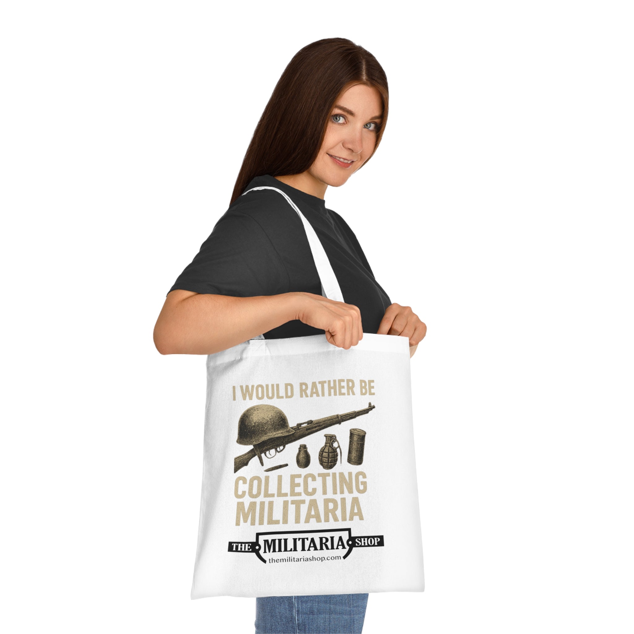 Militaria Collectors Cotton Tote, Eco-Friendly Shopping Bag, Gift for Collectors, Funny Tote for Events, Durable Everyday Use - The Militaria Shop