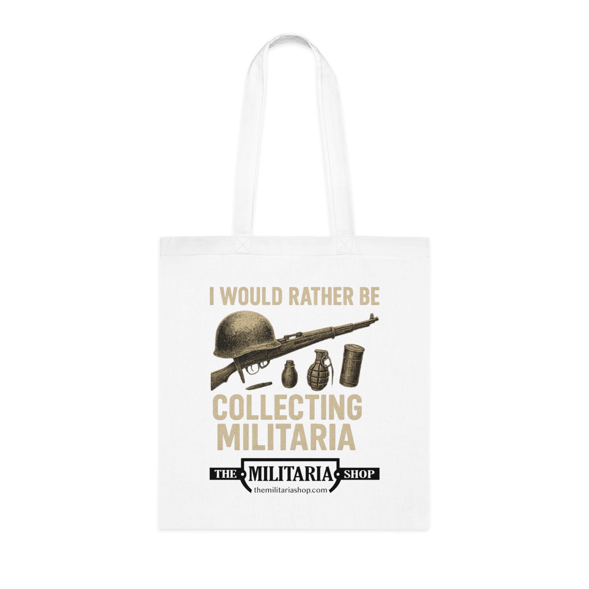 Militaria Collectors Cotton Tote, Eco-Friendly Shopping Bag, Gift for Collectors, Funny Tote for Events, Durable Everyday Use - The Militaria Shop