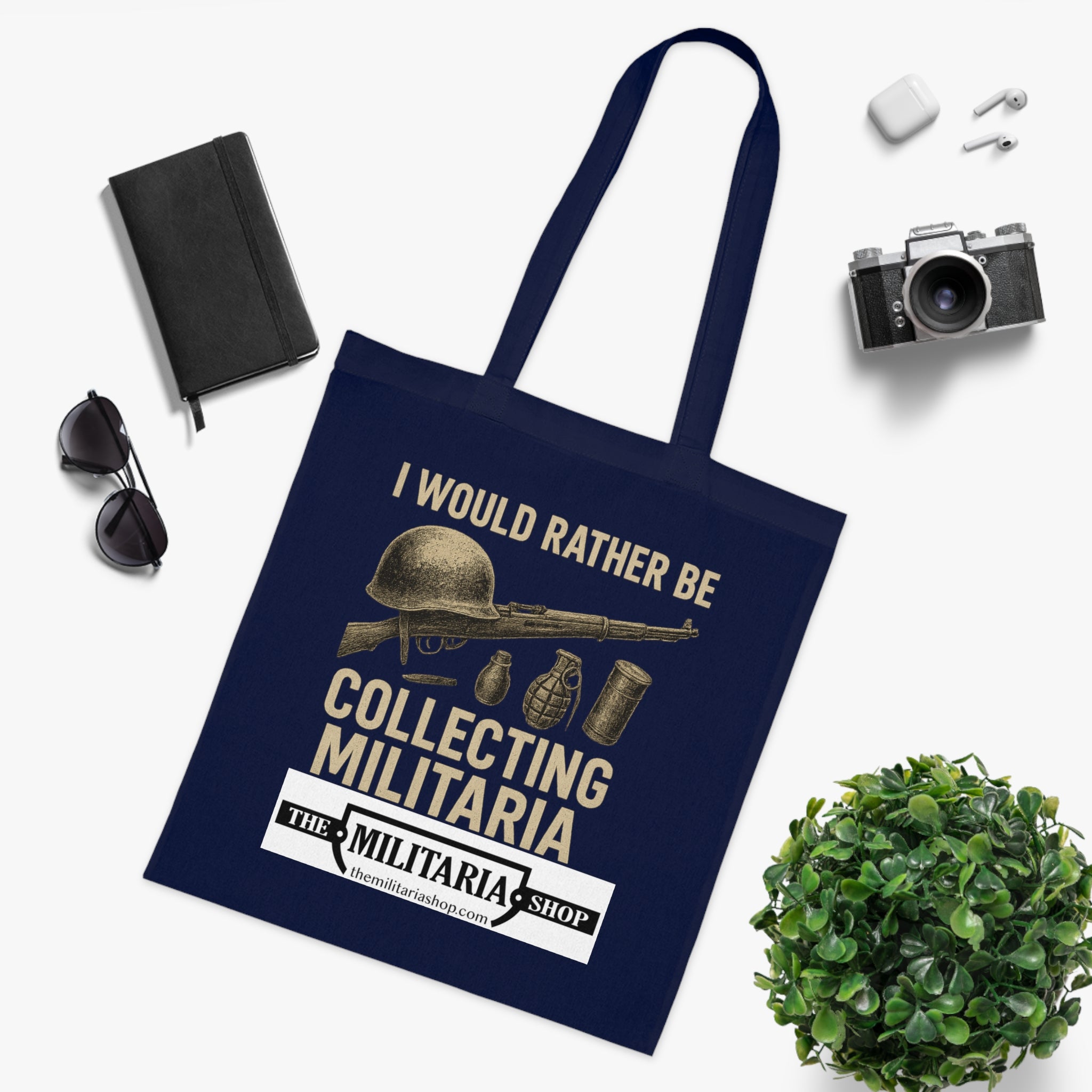 Militaria Collectors Cotton Tote, Eco-Friendly Shopping Bag, Gift for Collectors, Funny Tote for Events, Durable Everyday Use - The Militaria Shop