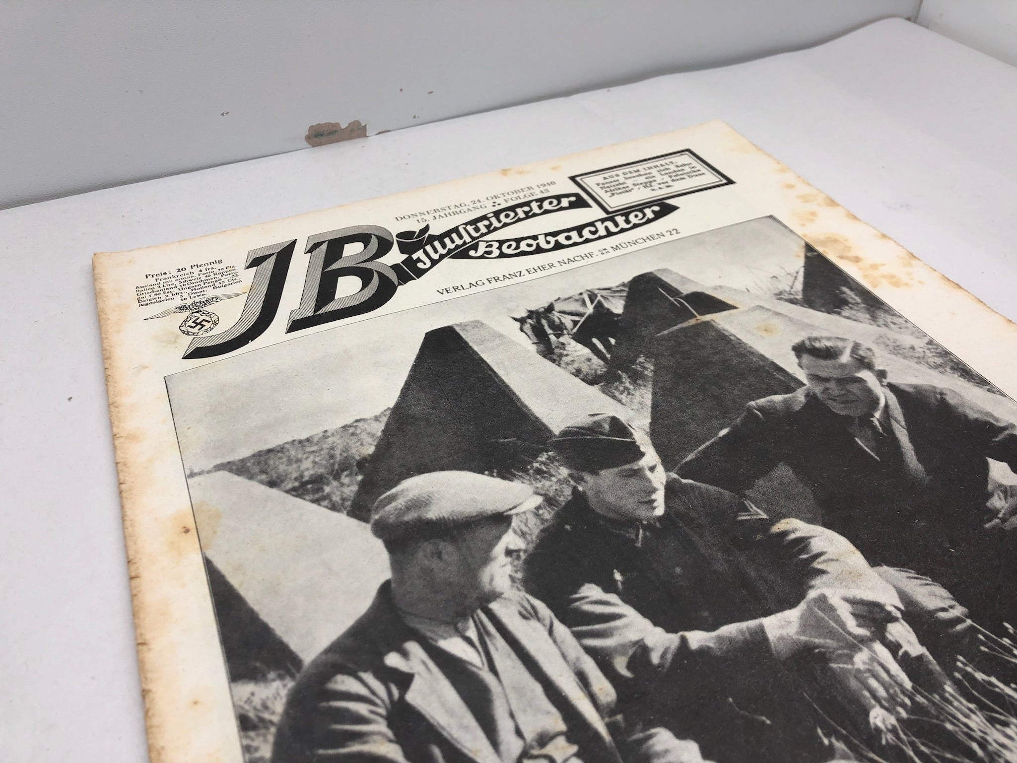 JB Juustrierter Beobachter NSDAP Magazine Original WW2 German - 24th October 1940 - The Militaria Shop