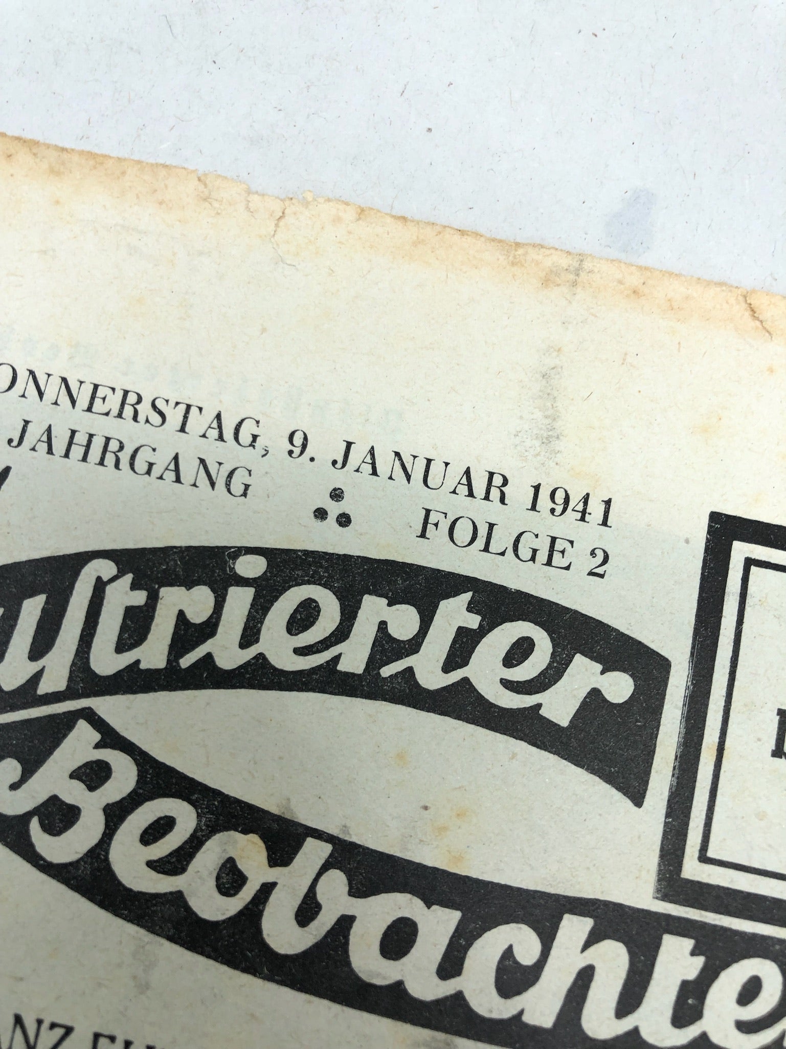 JB Juustrierter Beobachter NSDAP Magazine Original WW2 German - 9 January 1941 - The Militaria Shop