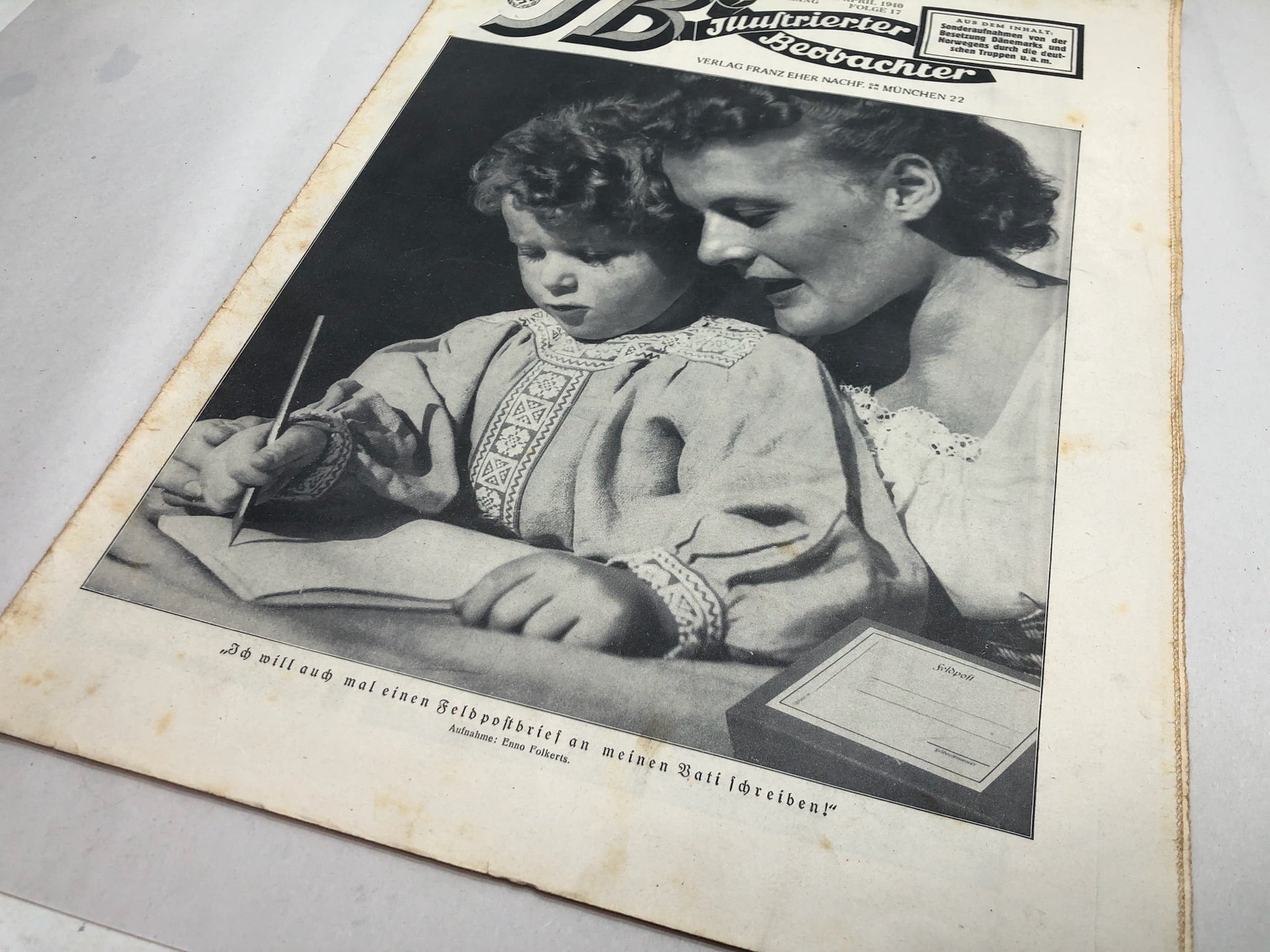 JB Juustrierter Beobachter NSDAP Magazine Original WW2 German - 25 April 1940 - The Militaria Shop